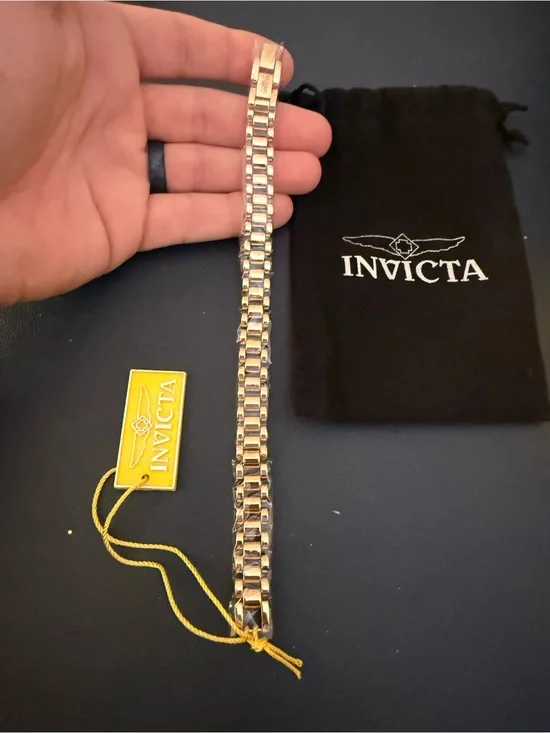 Invicta Gold Tone Men's Link Bracelet