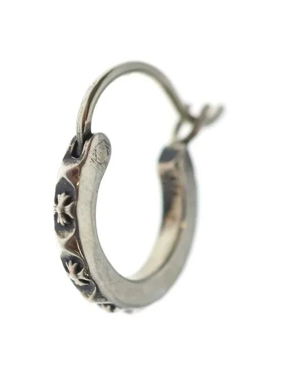Chrome Hearts Tiny Tfp Hoop True Punk Earrings Silver