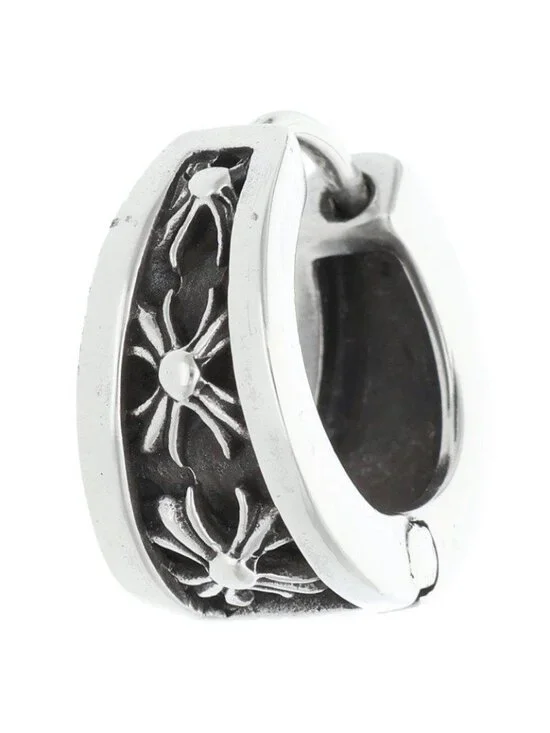 Chrome Hearts Narrow V-chx Chx Silver Earrings