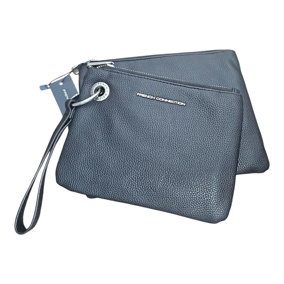 French Connection Charcoal Wristlet Bag NWT‎
