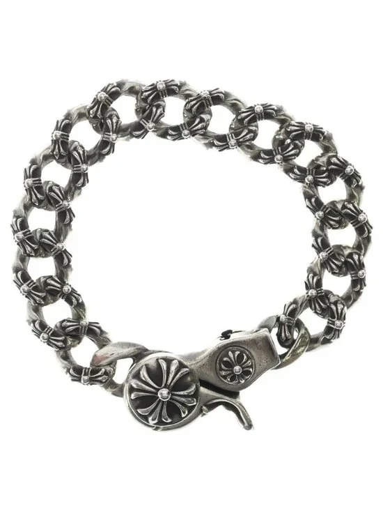 Chrome Hearts Vintage EX Fncy Chn Lnk Extra Fancy Link Clip Bracelet 15 Links