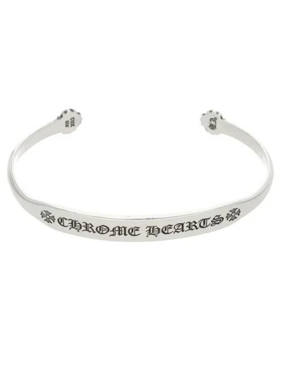 Chrome Hearts Bangle Flat CH Silver Bracelet