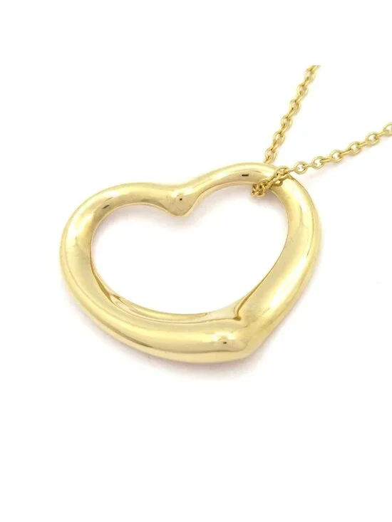 Tiffany & Co Necklace Open Heart 18k Yellow Gold