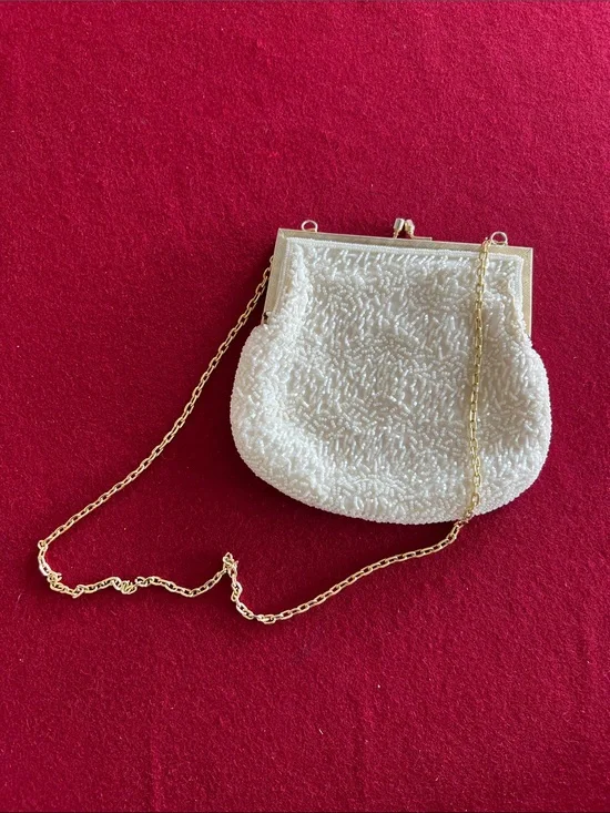 Beaded evening clutch, Mr. Ernest, vintage frame bag