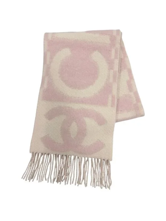 Chanel Cashmere Silk CC Logo Scarf