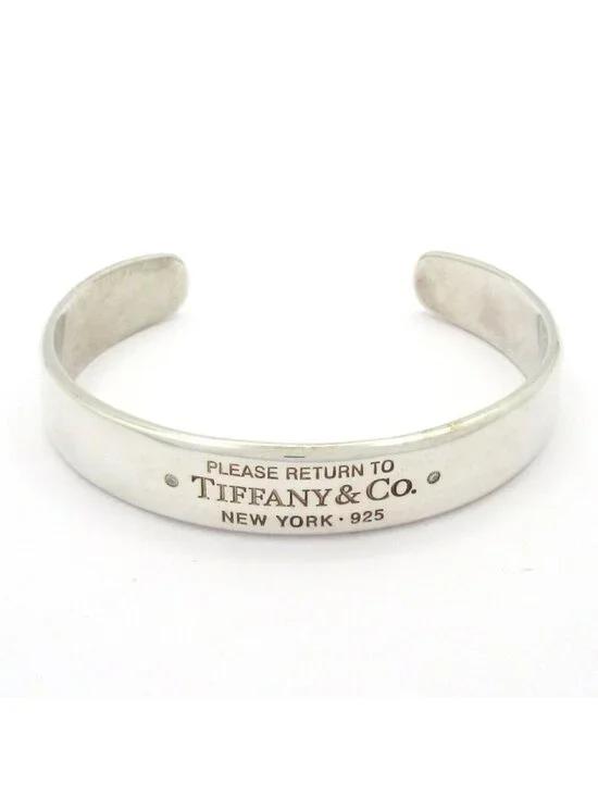 Tiffany & Co Bangle Return to Tiffany Narrow Calf Silver Diamond Bracelet