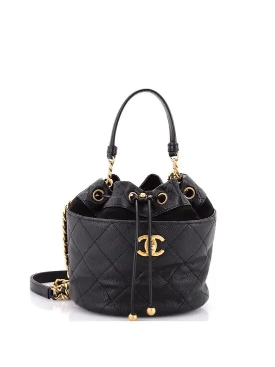 Chanel Cc Drawstring Bucket Bag Quilted #301669C46B