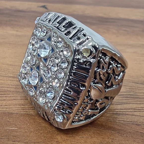 Dallas Cowboys Championship‎ Ring 1977 Size 8 Silver Fan Edition