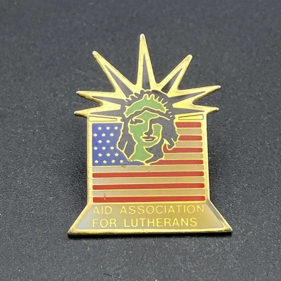 Aid Association‎ For Lutherans Statue Of Liberty Lapel Hat Pin