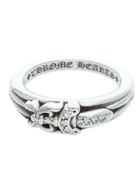 Chrome Hearts Baby Clsc P D Classic Dagger Pave Diamond Silver Ring