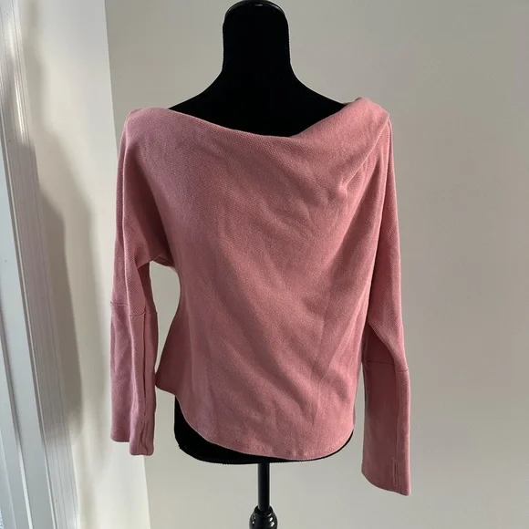 Women’s Free People Fiji‎ Thermal Off-the-Shoulder Rose Top