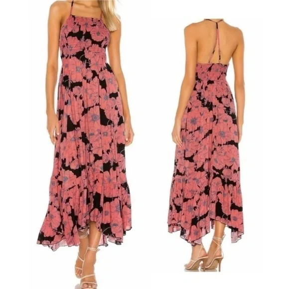 Free People‎ Heatwave Printed Maxi Slip Sleeveless Dress Size Medium Women