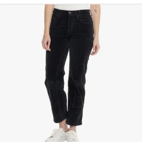 Free People Risk Taker Corduroy Straight black Size 26‎ Women's Pants NWT
