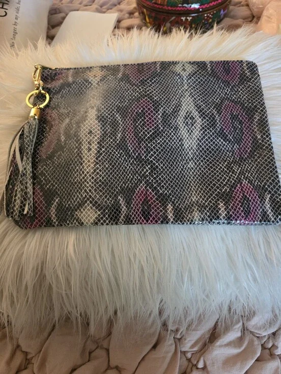 Lauren &Luca Faux Skin Clutch Bag