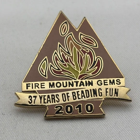2010 Fire Mountain Gems 37 Years Of Beading Fun Lapel Hat Pin