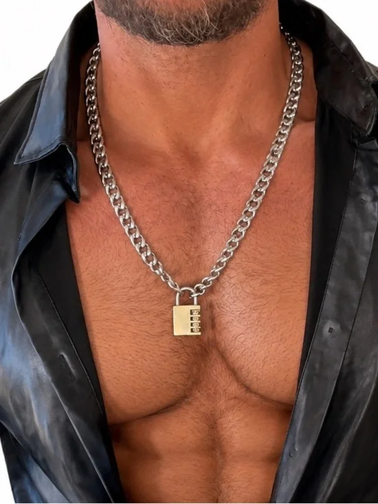 Asos Chain Necklace Chunky Padlock