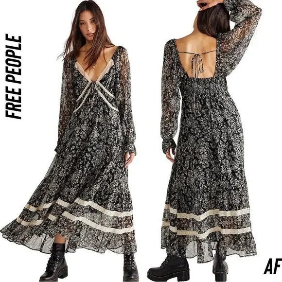 FREE PEOPLE CALLOWAY MAXI DRESS NWT