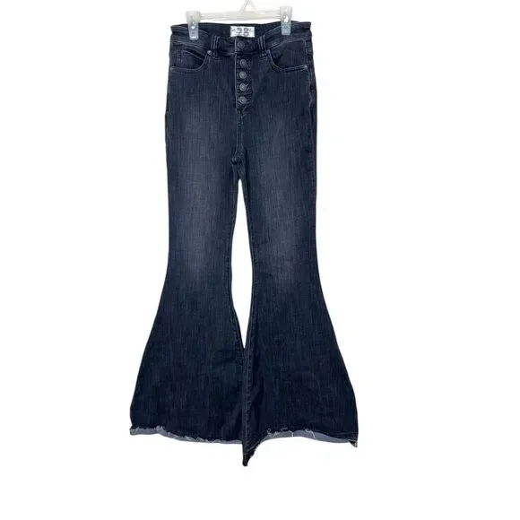Free People We The Free Irreplaceable Flare Jeans Gray‎ Size 28