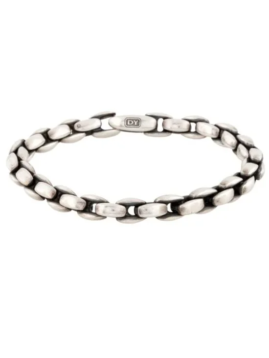 DAVID YURMAN STERLING SILVER 925 ELONGATED BOX CHAIN BRACELET