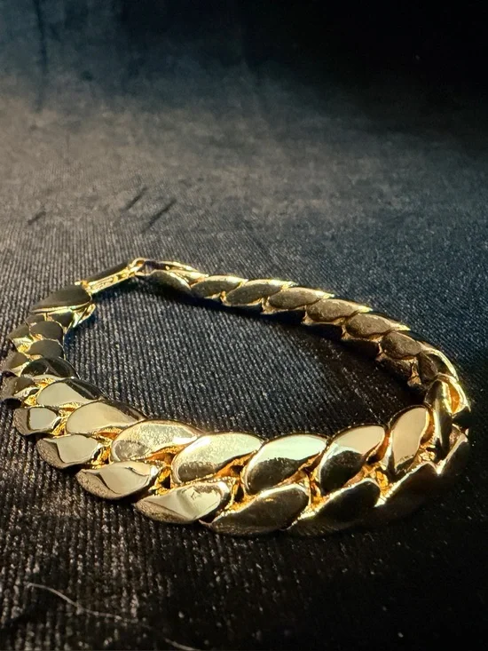 Miami Cuban Bracelet 8in 11MM 14K Gold Filled Necklace Hypoallergenic BRAND NEW