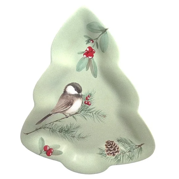 Pfaltzgraff Winterwood Tree Shaped Dish 10