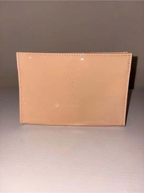 YSL Beaute Patent Leather Pouch in Nude
