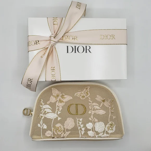 Dior CD Logo Pouch Cosmetic Bag
