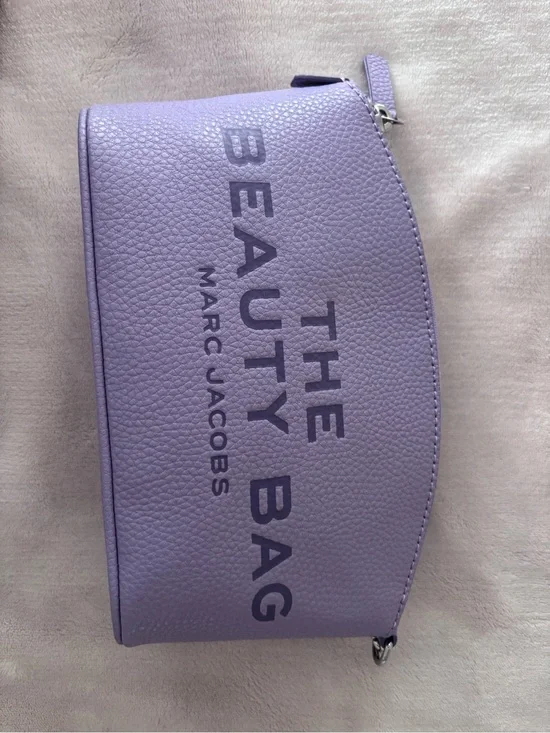 Marc Jacobs Lilac Pebbled Leather 'The Beauty Bag' Cosmetic Case