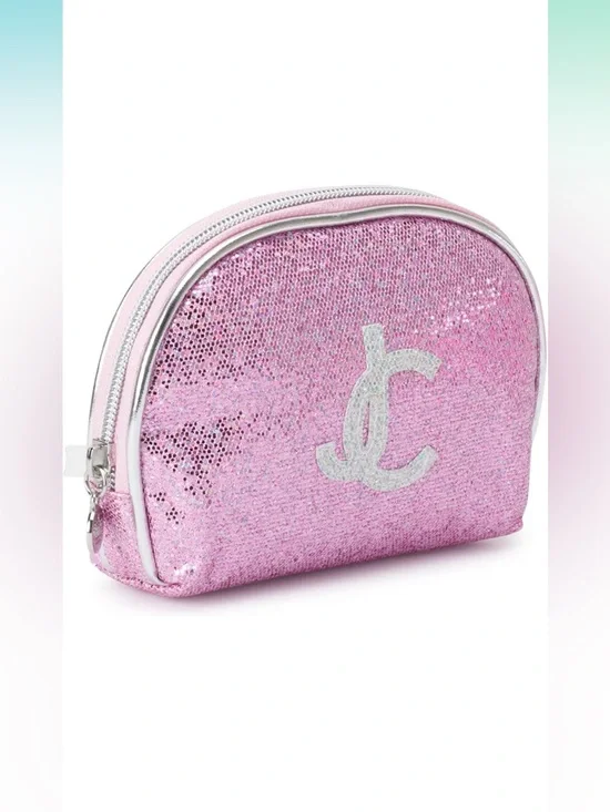 JUICY COUTURE - Pink Glitter Cosmetic Bag