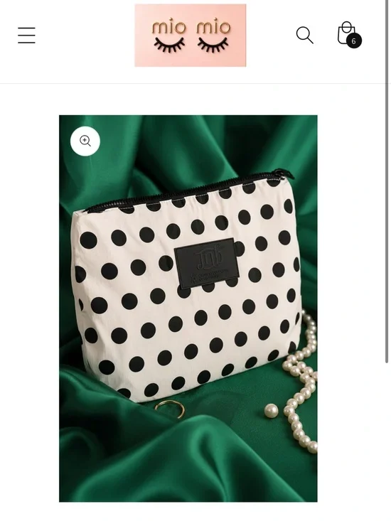 WATERPROOF OVERSIZED POLKADOT ZIP POUCH