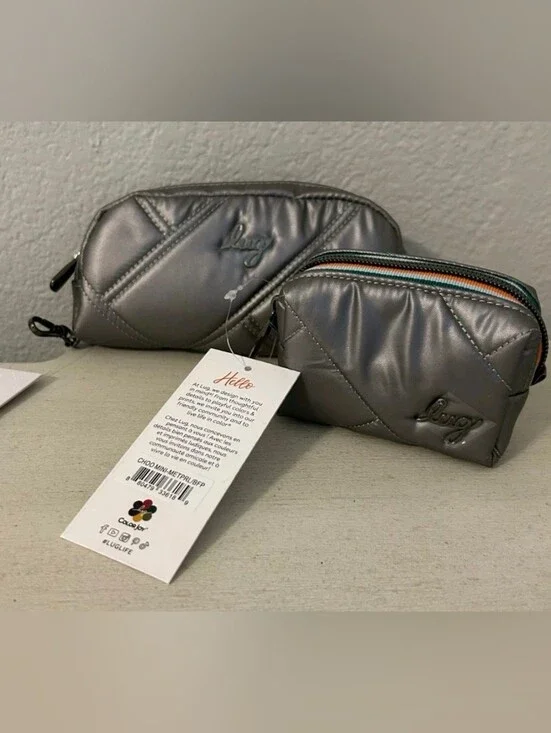 Lug Bobsled XL And Choo Choo Mini Set In Metallic Pearl NWT