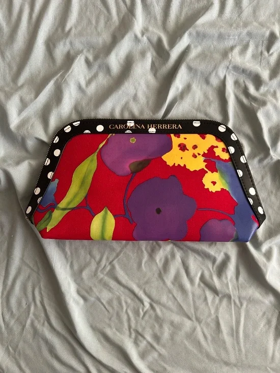 New! Carolina Herrera Makeup Cosmetics Bag Pouch