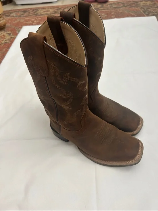 Classic Kids Brown Western Pull-On Cowboy Boots