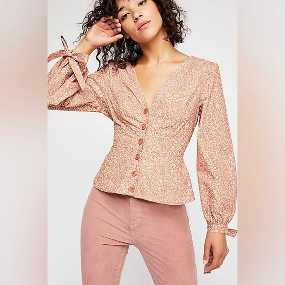Free People Sienna Floral Blouse