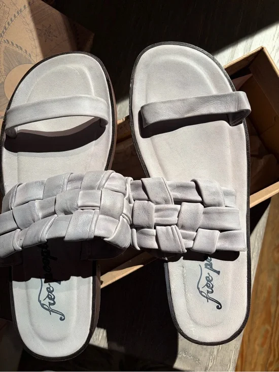 Free People Dove Woven River Slide Sandals