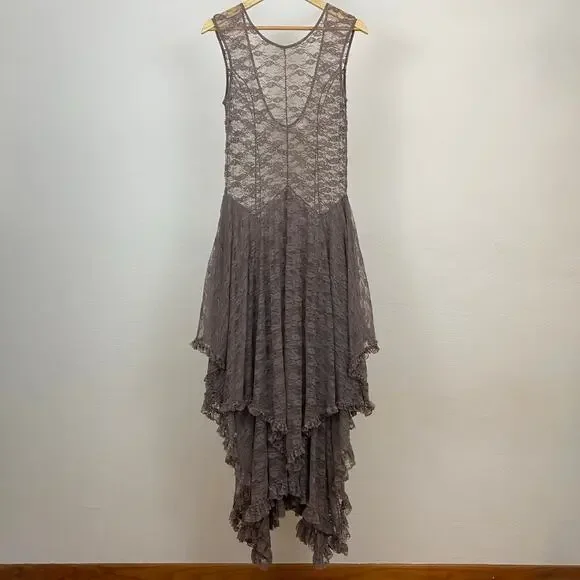 Intimately Free People French Courtship Slip - Pewter/Mink/Taupe? - Size Large