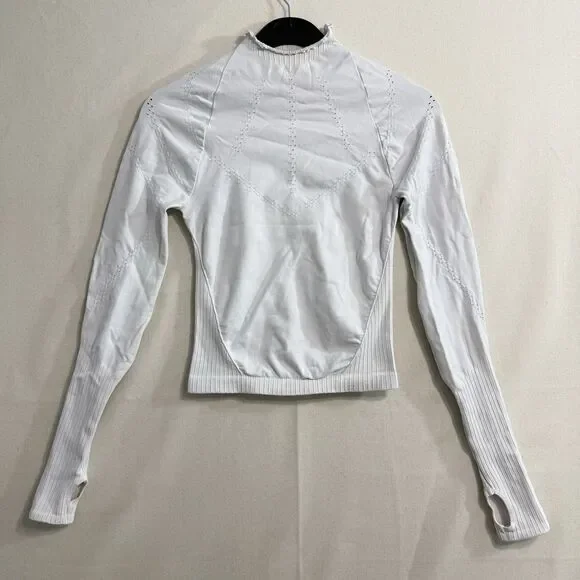 Free People Movement Good Karma Hi-Neck Layer Top White Size Small
