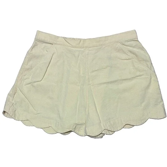 Free People Women’s Yellow Scalloped Shorts Size Large