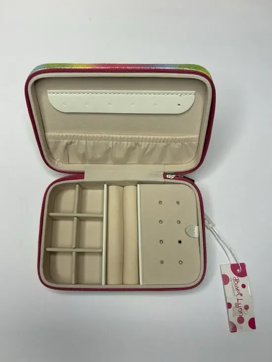 NWT Bari Lynn Rainbow Sparkle Shimmer Travel Jewelry Case 6” x 4”