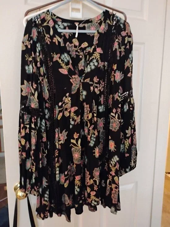Free the People Embroidered Floral Boho Maxi Dress