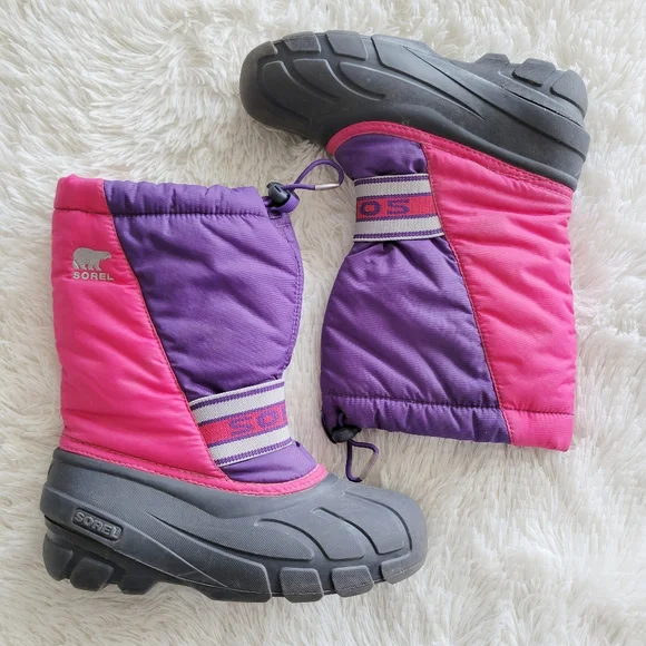 Sorel Pink and‎ Purple Insulated Waterproof Snow Boots