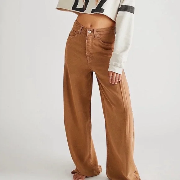 Free People We The Free Old West Slouchy Wide Leg Pants 29