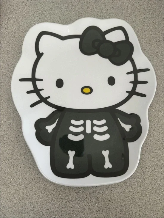 NEW Hello Kitty Halloween Costume Plate Skeleton 11.5