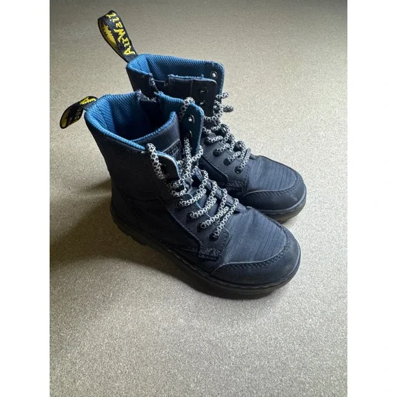 Dr. Martens Kids Combs Tech Black Ripstop‎ Utility Boots Size 11 US Kids AW004