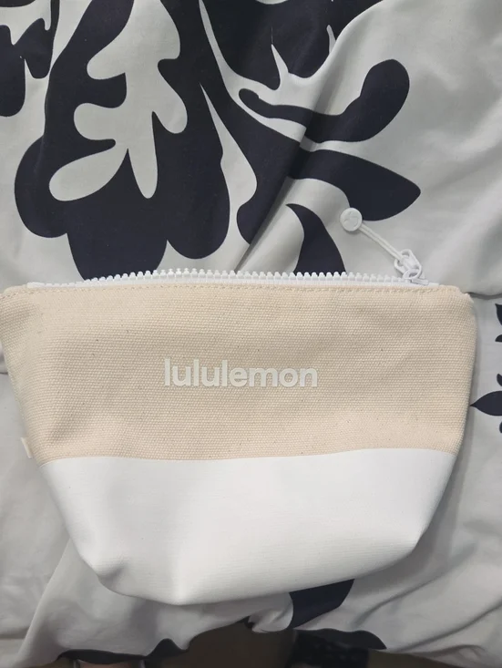 NWOT Lululemon Canvas Pouch Mini Wordmark