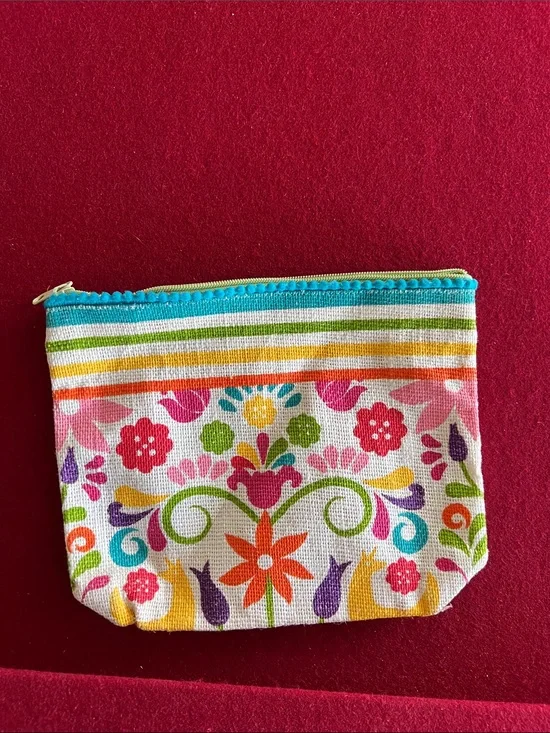 Two's Company floral embroidered design  Pouch - Multicolor