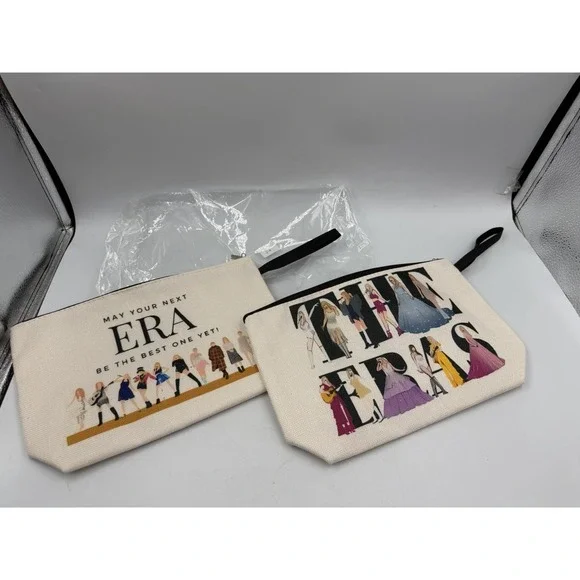 Lot of 2 Taylor Swift ERA Swiftie Make-Up Cosmetic Bag NEW IN BAG