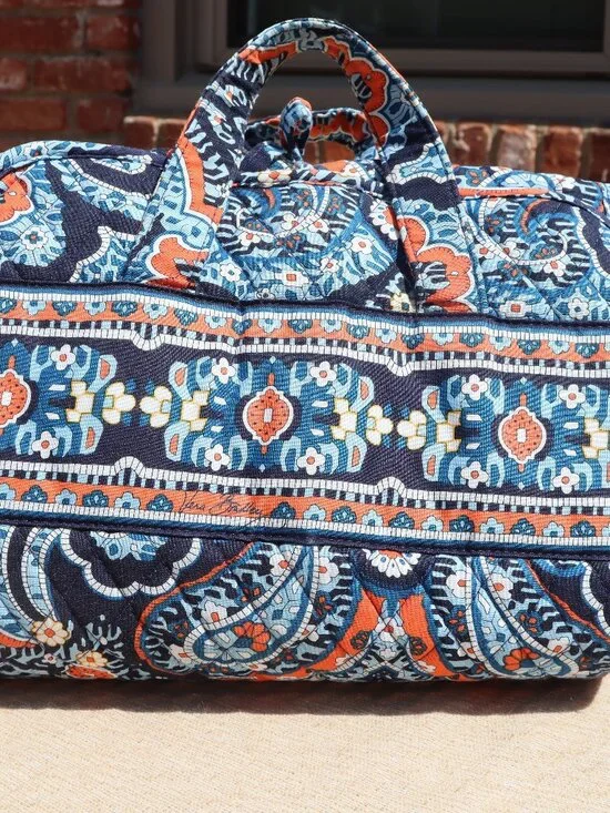 Vera Bradley Hanging Organizer Marrakech Blue and Orange (Retired Pattern)