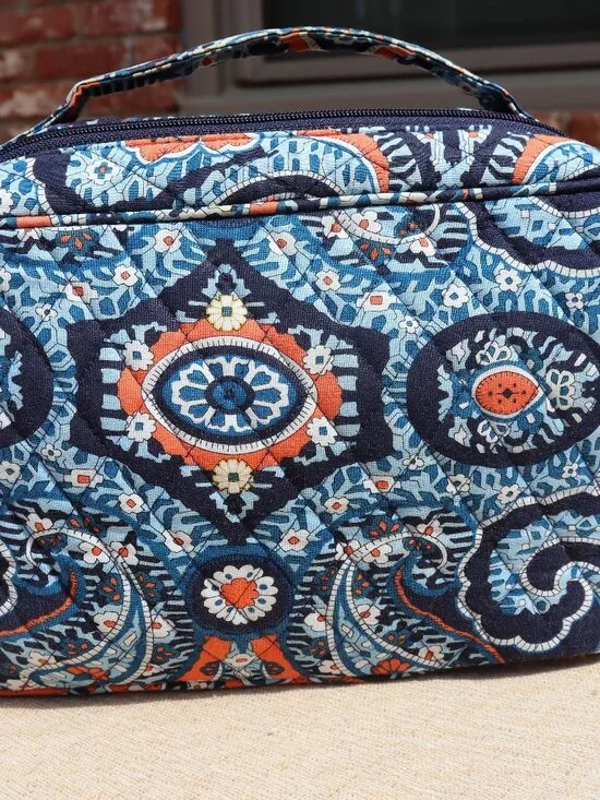 Vera Bradley Ultimate Travel Case Marrakech (Blue and Orange) Retired Pattern