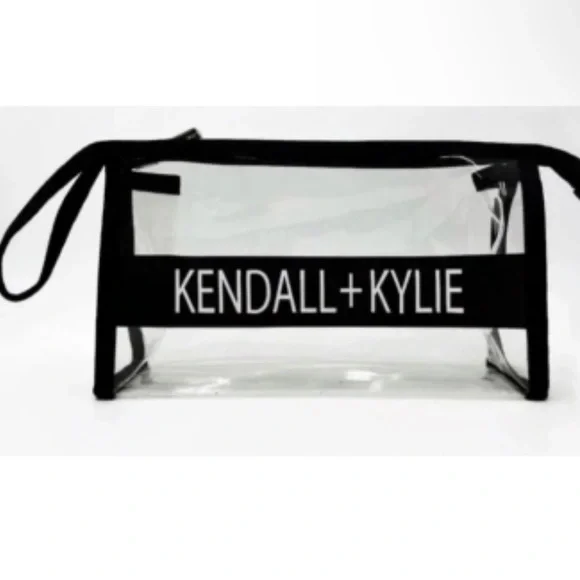 Kendall + Kylie Makeup Cosmetics Bag / Clear & Black / BRAND NEW